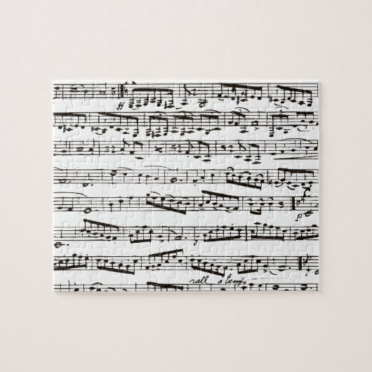 Musikalische Schwarzweiss-Anmerkungen Puzzle (Horizontal)
