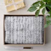 Musikalische Schwarzweiss-Anmerkungen Seidenpapier (Geschenk)