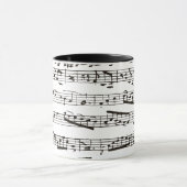 Musikalische Schwarzweiss-Anmerkungen Tasse (Zentrum)