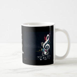 Musikalische Spalten-Anmerkung abstrakt Kaffeetasse