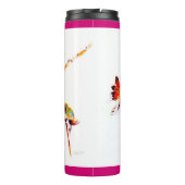 "Musikalische Stangen-" Kolibri-Druck Thermosbecher (Rückseite)