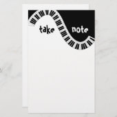 Musikalische Stationerie "Take Note" Briefpapier (Vorne/Hinten)