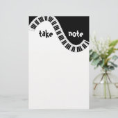Musikalische Stationerie "Take Note" Briefpapier (Stehend Vorderseite)