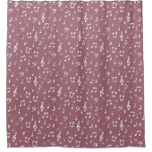 musikalische Symbole Duschvorhang (Vorderseite)