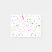 Musikalische Symbole in den Regenbogen-Farben Post-it Klebezettel (Vorderseite)