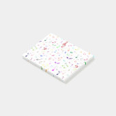 Musikalische Symbole in den Regenbogen-Farben Post-it Klebezettel (angewinkelt)