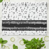 Musikalische Symbole Küchentuch (Gefaltet)
