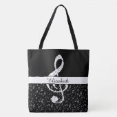 musikalische Symbole personalisiert Tasche (Vorderseite)