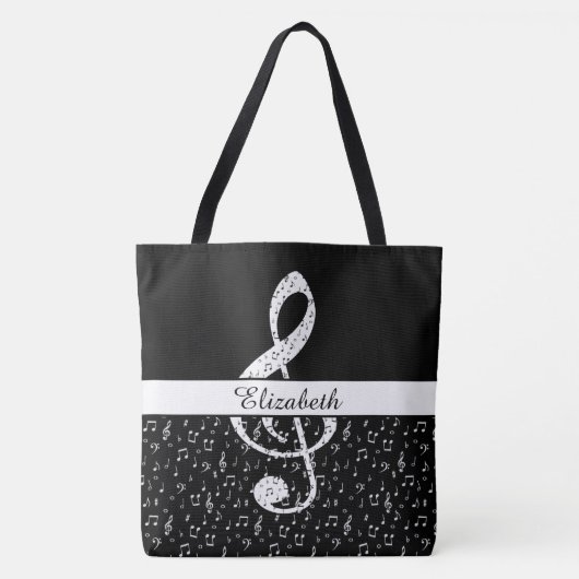 musikalische Symbole personalisiert Tasche (Vorderseite)