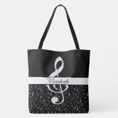 musikalische Symbole personalisiert Tasche (Rückseite)