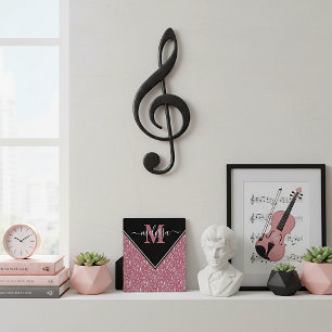 Musikalische Symbole personalisierte Plakette Fotoplatte