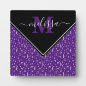 Musikalische Symbole personalisierte Tafel Fotoplatte (Vorderseite)