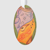 Musikalische Symbole Weihnachtsschläfer Ornament (Vorderseite)