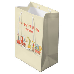Musikalische Tier Zug Geburtstag Mittlere Geschenktüte