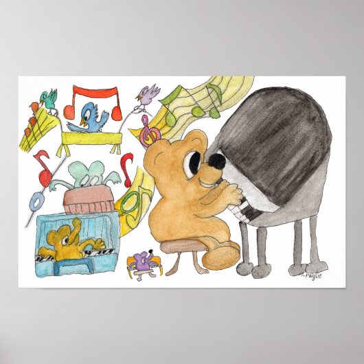 Musikalische Tiere Poster (Vorne)