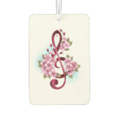 Musikalische Tischtennisnotizen mit Sakura-Blume Autolufterfrischer (Rückseite)