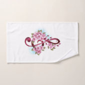 Musikalische Tischtennisnotizen mit Sakura-Blume Badhandtuch Set (Handtuch)