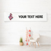 Musikalische Tischtennisnotizen mit Sakura-Blume Banner (Insitu)