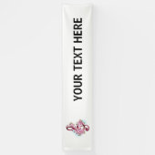 Musikalische Tischtennisnotizen mit Sakura-Blume Banner (Vertikal)