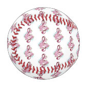 Musikalische Tischtennisnotizen mit Sakura-Blume Baseball (Vorderseite Links)