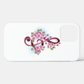Musikalische Tischtennisnotizen mit Sakura-Blume Case-Mate iPhone Hülle (Rückseite (Horizontal))