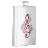 Musikalische Tischtennisnotizen mit Sakura-Blume Flachmann (Rechts)