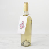 Musikalische Tischtennisnotizen mit Sakura-Blume Flaschenanhänger (Angewinkelt)