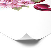 Musikalische Tischtennisnotizen mit Sakura-Blume Fotodruck (Ecke)