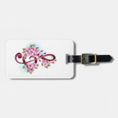 Musikalische Tischtennisnotizen mit Sakura-Blume Gepäckanhänger (Vorderseite horizontal)