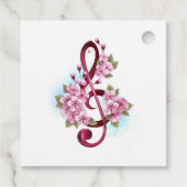 Musikalische Tischtennisnotizen mit Sakura-Blume Geschenkanhänger (Rückseite)