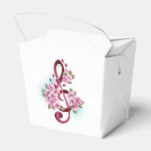 Musikalische Tischtennisnotizen mit Sakura-Blume Geschenkschachtel (Rückseite)