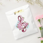 Musikalische Tischtennisnotizen mit Sakura-Blume Geschenktütchen (Versiegelt)