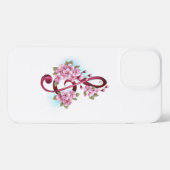 Musikalische Tischtennisnotizen mit Sakura-Blume iPhone Hülle (Rückseite (Horizontal))