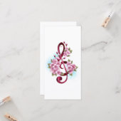 Musikalische Tischtennisnotizen mit Sakura-Blume Karte (Vorderseite/Rückseite Beispiel)