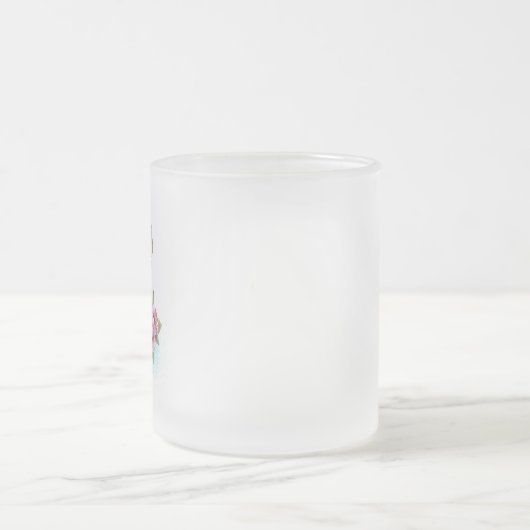 Musikalische Tischtennisnotizen mit Sakura-Blume Mattglastasse (Mittel)