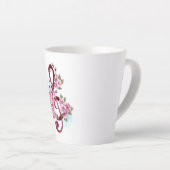 Musikalische Tischtennisnotizen mit Sakura-Blume Milchtasse (Rechte Ecke)