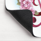 Musikalische Tischtennisnotizen mit Sakura-Blume Mousepad (Ecke)