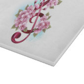 Musikalische Tischtennisnotizen mit Sakura-Blume Schneidebrett (Ecke)