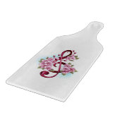 Musikalische Tischtennisnotizen mit Sakura-Blume Schneidebrett (Ecke)