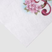 Musikalische Tischtennisnotizen mit Sakura-Blume Seidenpapier (Ausschnitt)