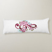 Musikalische Tischtennisnotizen mit Sakura-Blume Seitenschläferkissen (Rückseite)