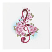 Musikalische Tischtennisnotizen mit Sakura-Blume Würfel (Rechts)