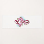 Musikalische Tischtennisnotizen mit Sakura-Blume Yogamatte (Vorderseite (Horizontal))