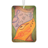 Musikalische Treble Clef farbenfrohe Musiksymbole Autolufterfrischer (Rückseite)