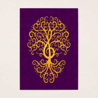 Musikalische Treble Clef Tree Lila