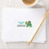 Musikalische Turtelfarben Tortoise Music Adressaufkleber (Insitu)