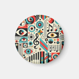 Musikalische und künstlerische Elemente Magnet