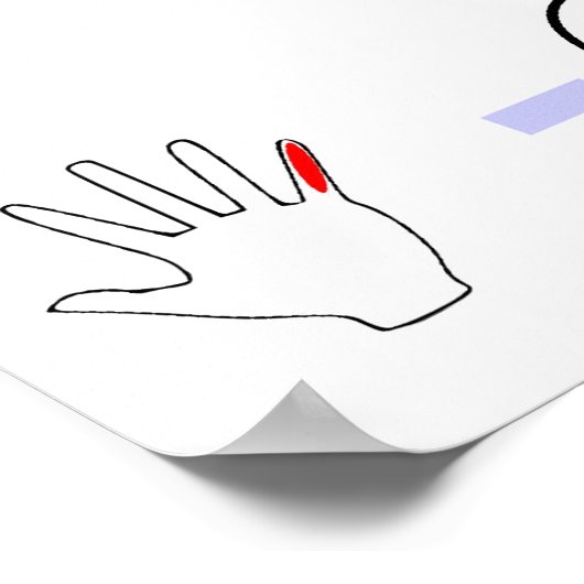 Musikalische Violine First Position Finger Chart Poster (Ecke)