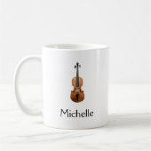 Musikalische Violine Personalisiert Kaffeetasse (Links)
