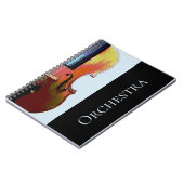 Musikalische Violine Simple Blue Black Orchesra Notizblock (Linke Seite)